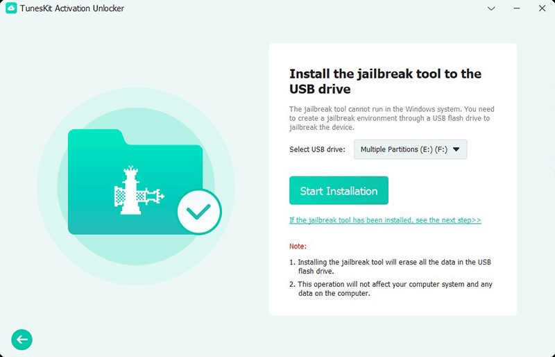 installer l’outil de jailbreaker