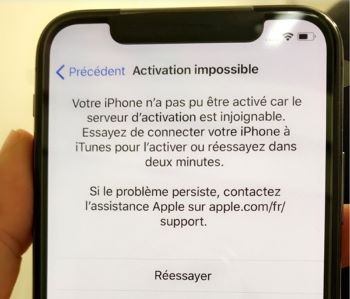 serveur d’activation est injoignable