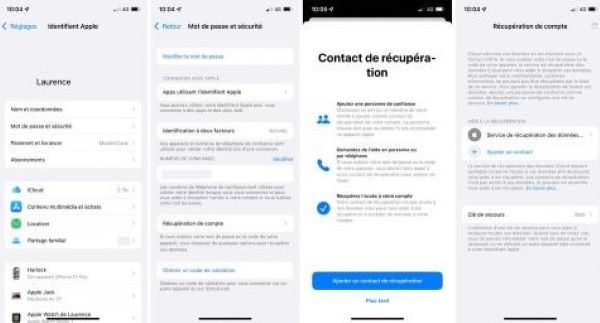 créer contact de récupération