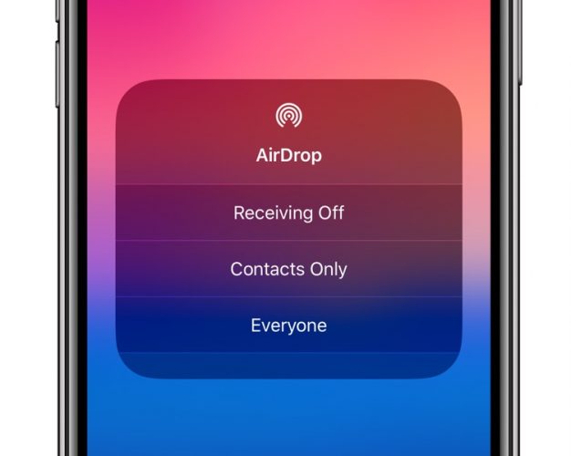 le mode d'airdrop