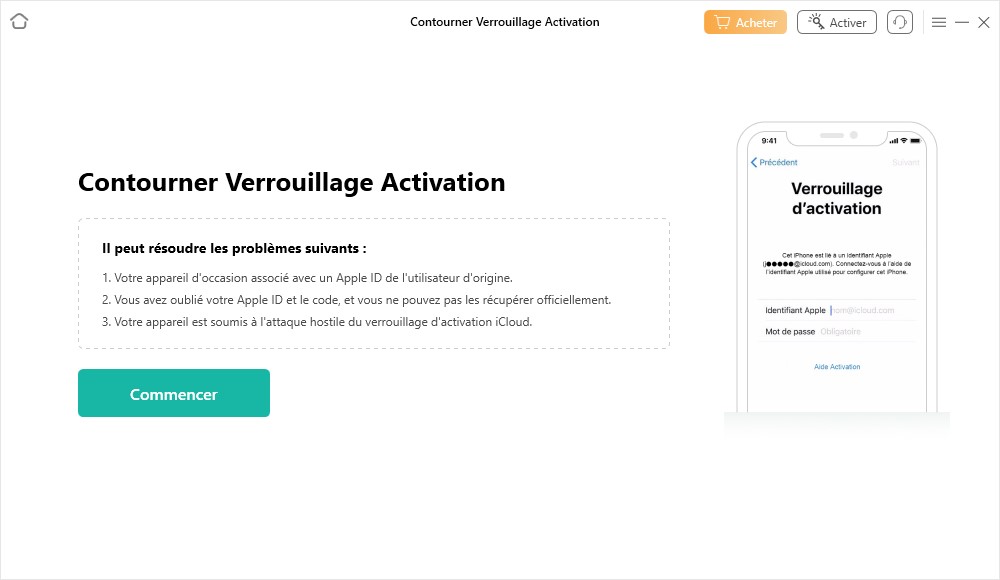 contourner verrouillage activation anyunlock 