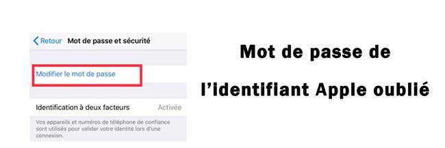 le mot de passe apple oublié