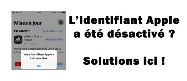 identifiant apple désactivé