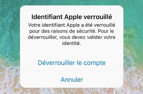 l’identifiant apple verrouille