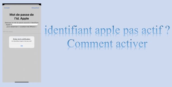 identifiant apple désactivé