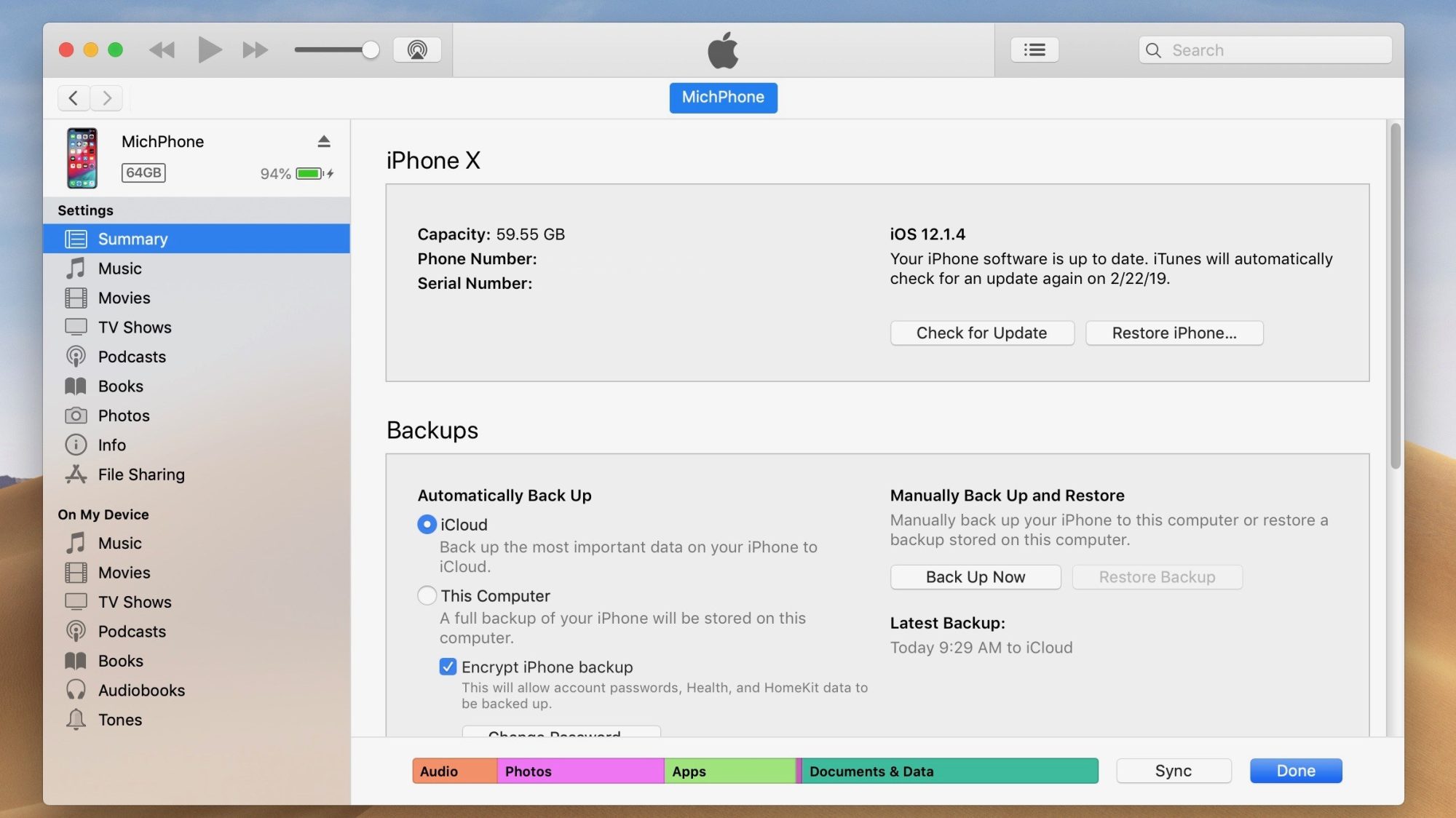 sauvegarder ipad via itunes