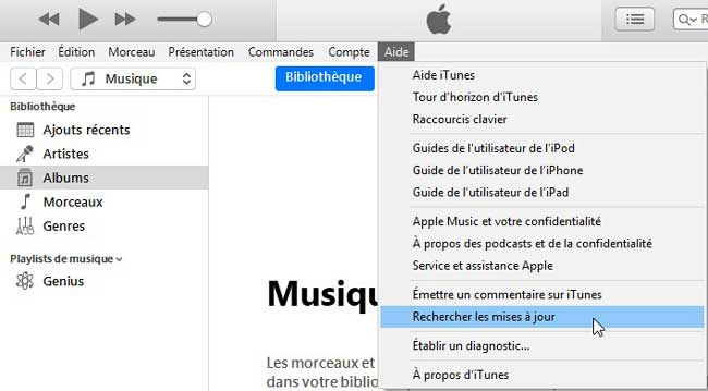 mettre à jour ios via itunes