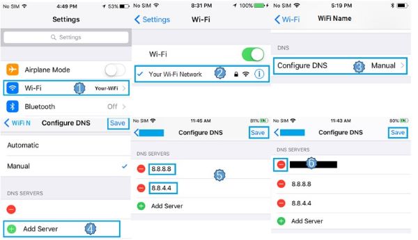 configurer le DNS google