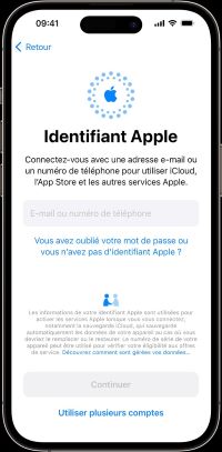 configurer un nouvel iphone