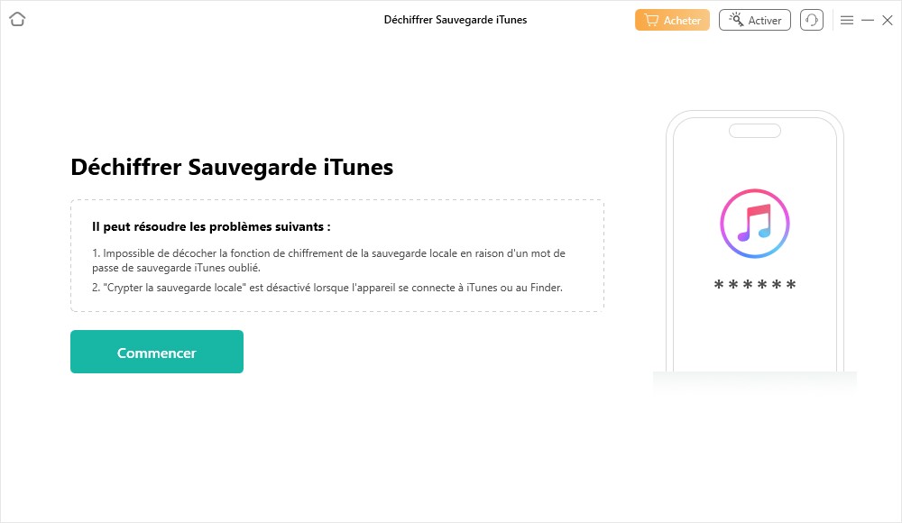 déchiffre sauvegarde iTunes