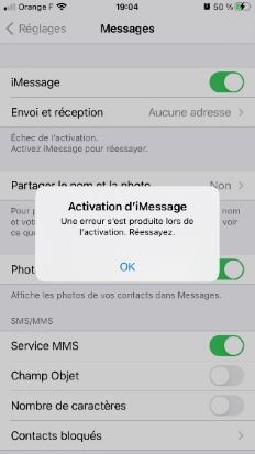 activer imessage