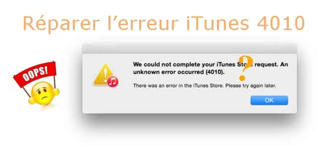 itunes erreur 4010