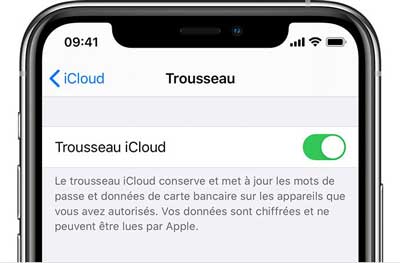 le trousseau d'icloud