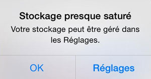 le stockage presque saturé