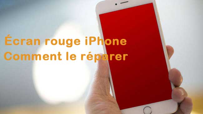 l'écran rouge iphone