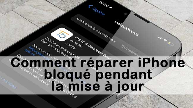 iphone bloqué sur l'écran de mise à jour