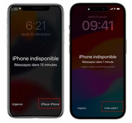 iphone indisponible sur ios 17