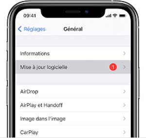 mettre à jour iphone