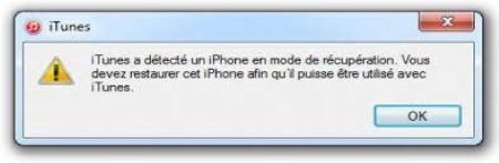 itunes détecte iphone en mode dfu