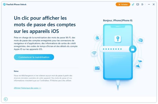 l’interface de gestionnaire de mots de passe