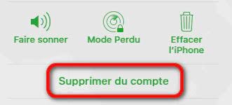 supprimer un compte via icloud