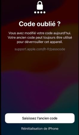 réinitialiser un mot de passe oublié iPad