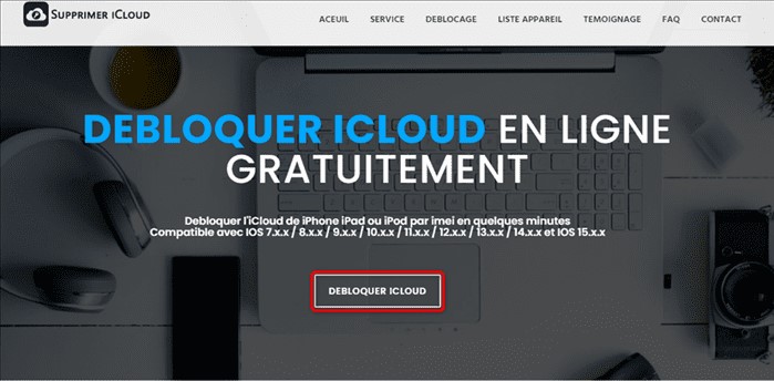 Cliquer sur Débloquer iCloud
