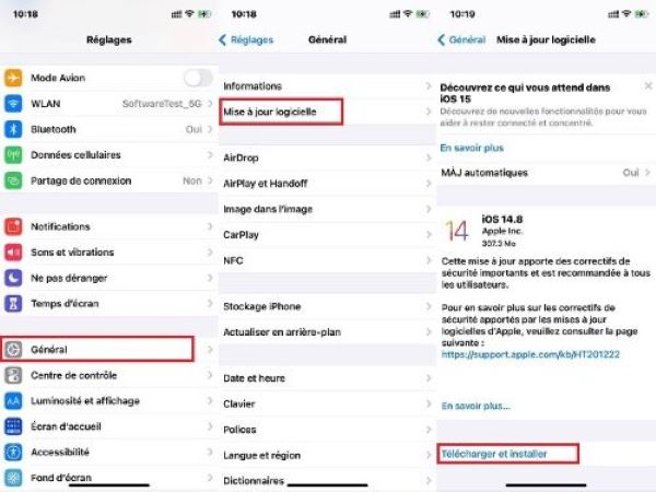 mettre à niveau iphone