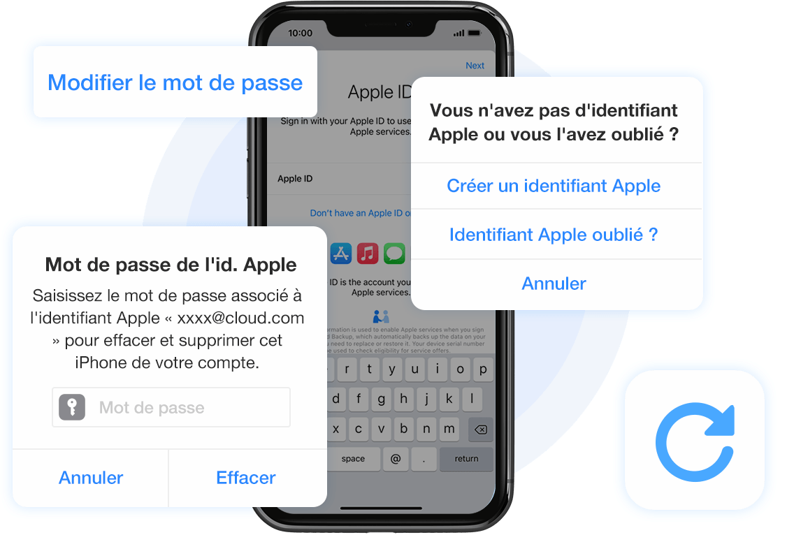 supprimer l'identifiant apple sans mot de passe